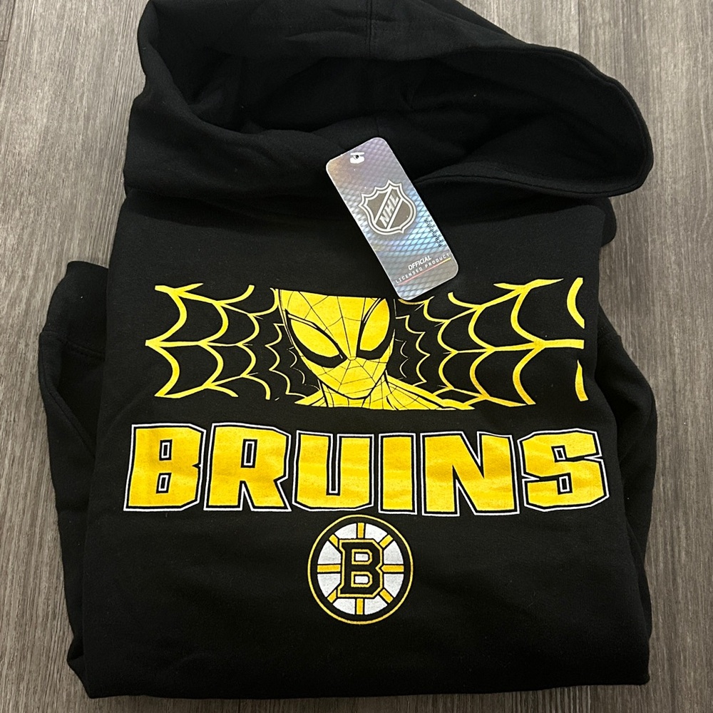 Boston Bruins and Spiderman Collaboration Youth Medium